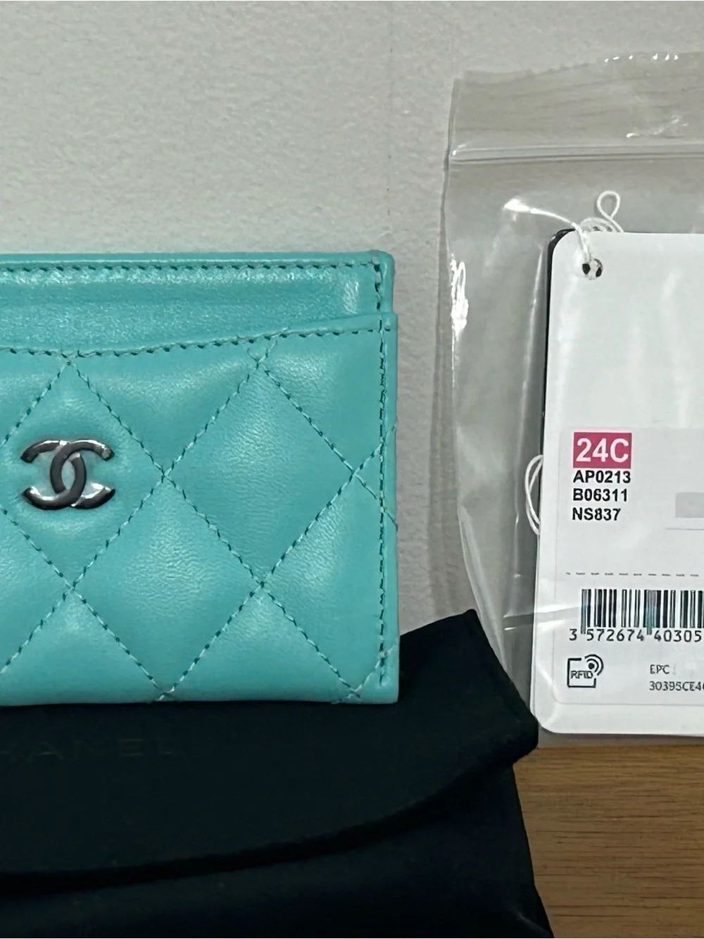 CHANEL Quilted Card Holder